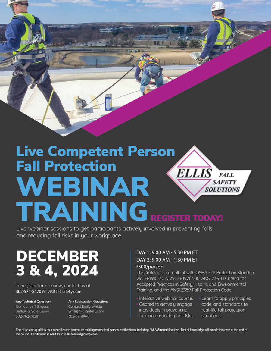 LIVE COMPETENT PERSON FALL PROTECTION WEBINAR TRAINING